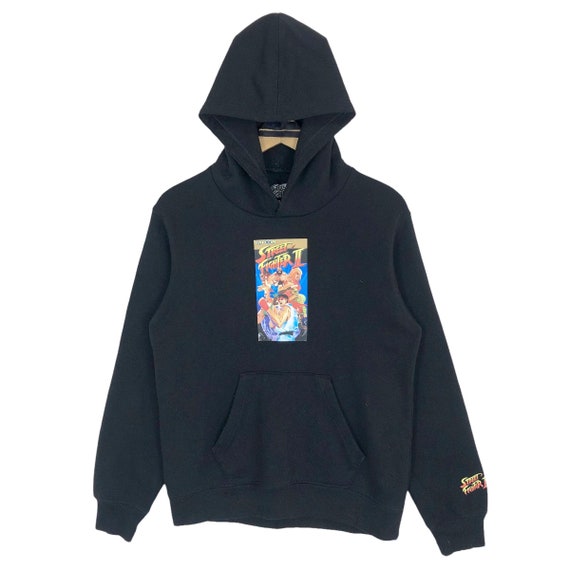 GU Capcom Street Fighter 2 Hoodie Pullover Sweatshirt Big Logo 