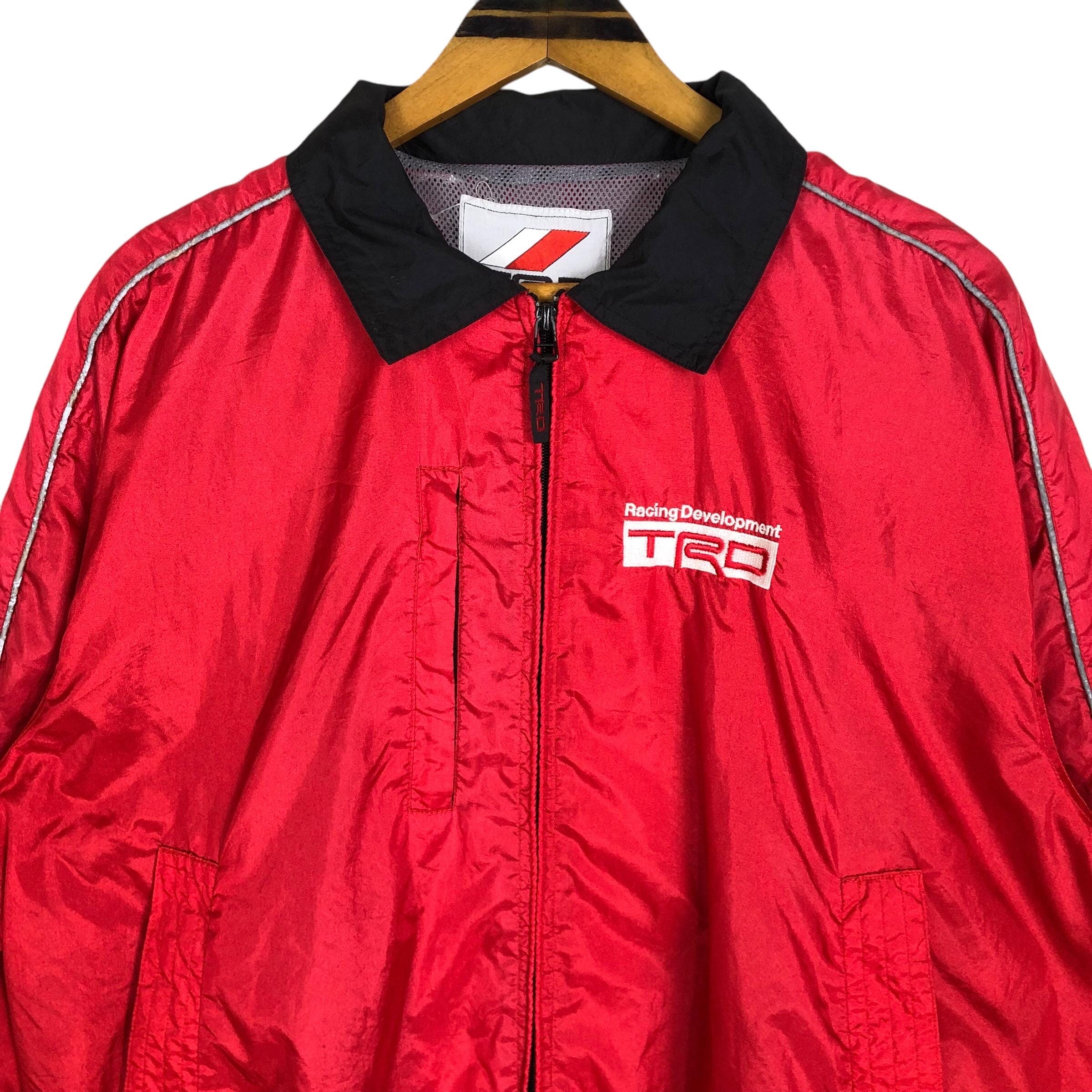 Vintage Toyota TRD Racing Jacket: Embroidered Logo, Red Nylon