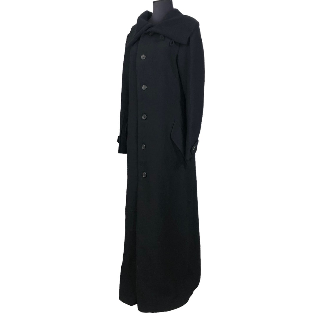 Vintage 90s Archive Y's Yohji Yamamoto Wool Overcoat: Japanese