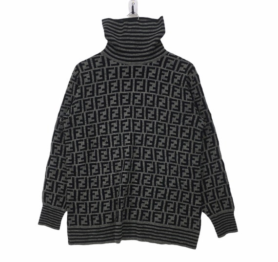 Fendi Zucca Monogram FF Turtleneck Sweater