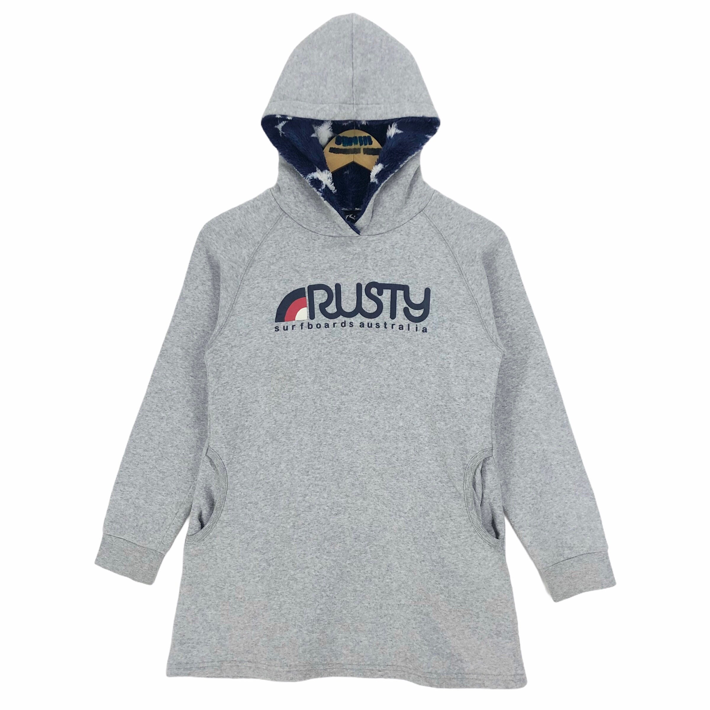 Vintage Rusty Surfboard Australia Hoodie: Big Logo Fleece Sweater 