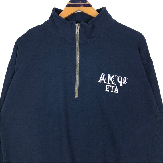 Vintage Alpha Kappa Psi Mock Neck Sweatshirt Univ… - image 4