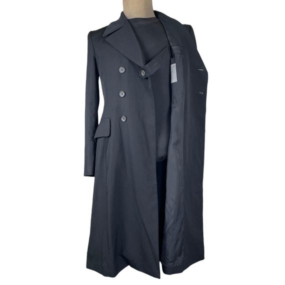 Vintage Yohji Yamamoto Pour Homme A/W 2011 Double Breasted Coat Wool Mid Coat Trench Coat Made In Japan Designer Streetwear Size S