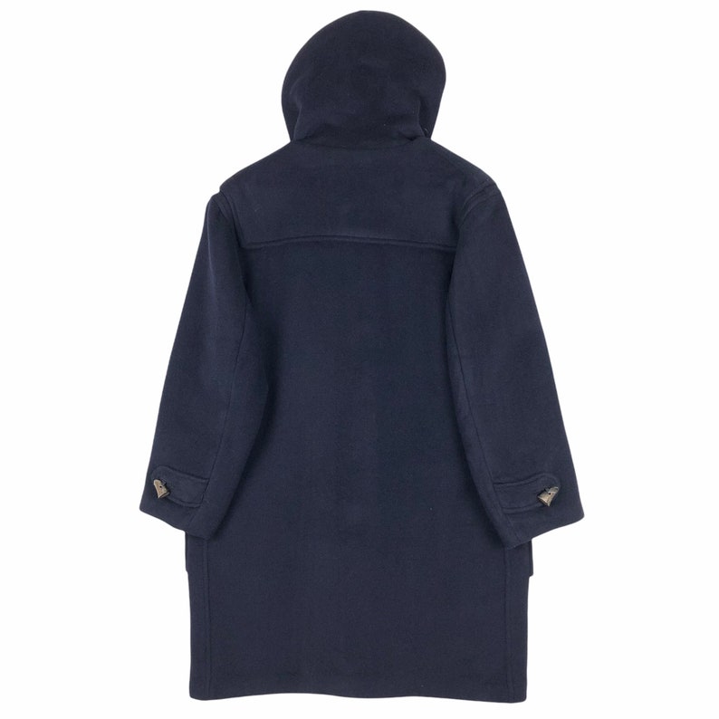Vintage 90s Gloverall Duffle Coat Tartan Navy Dressgordon Virgin Wool ...