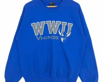 vintage WWU Vikings Crewneck Sweatshirt - NCAA Collegiate Pullover