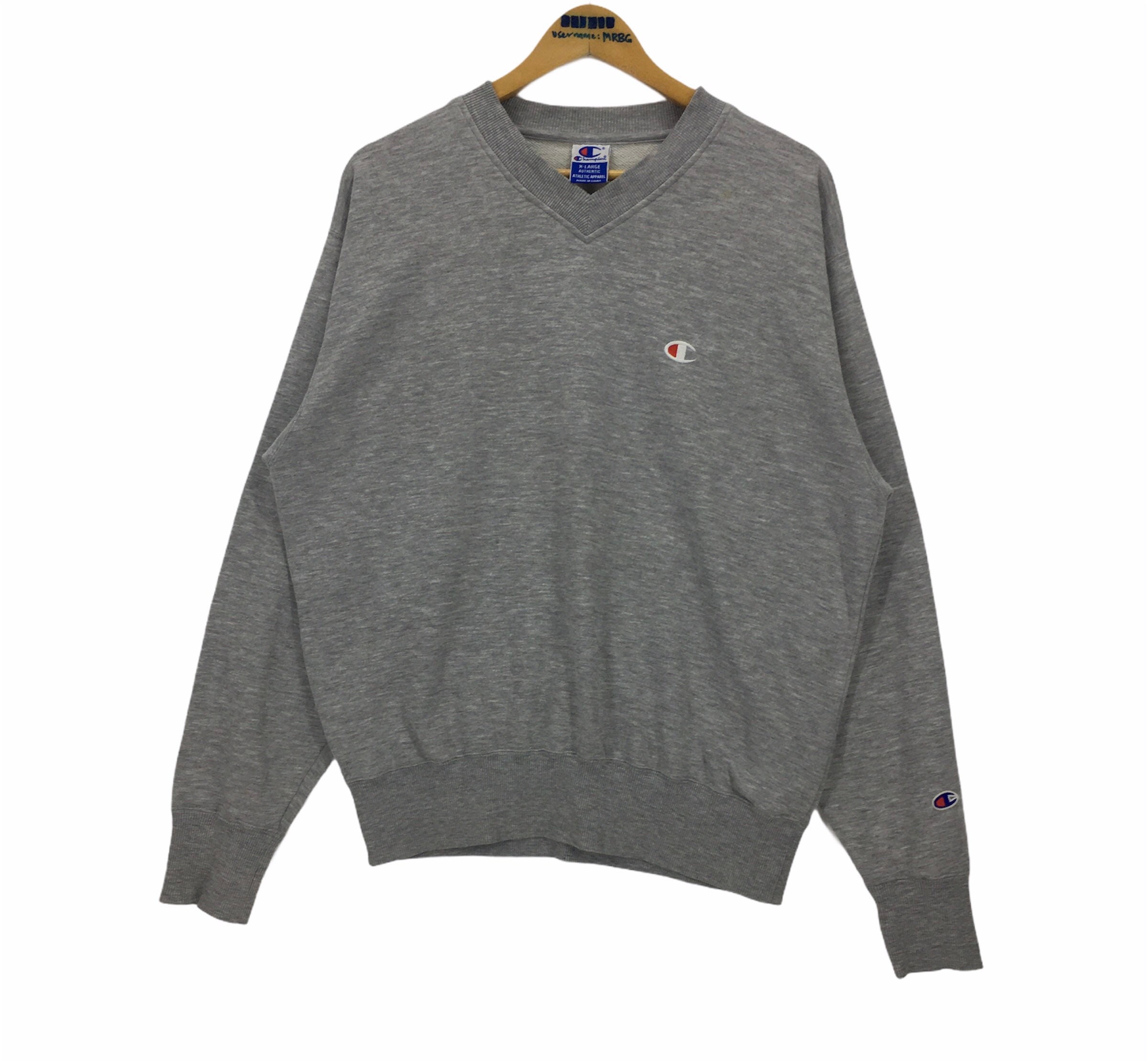 vintage champion v neck sweatshirt