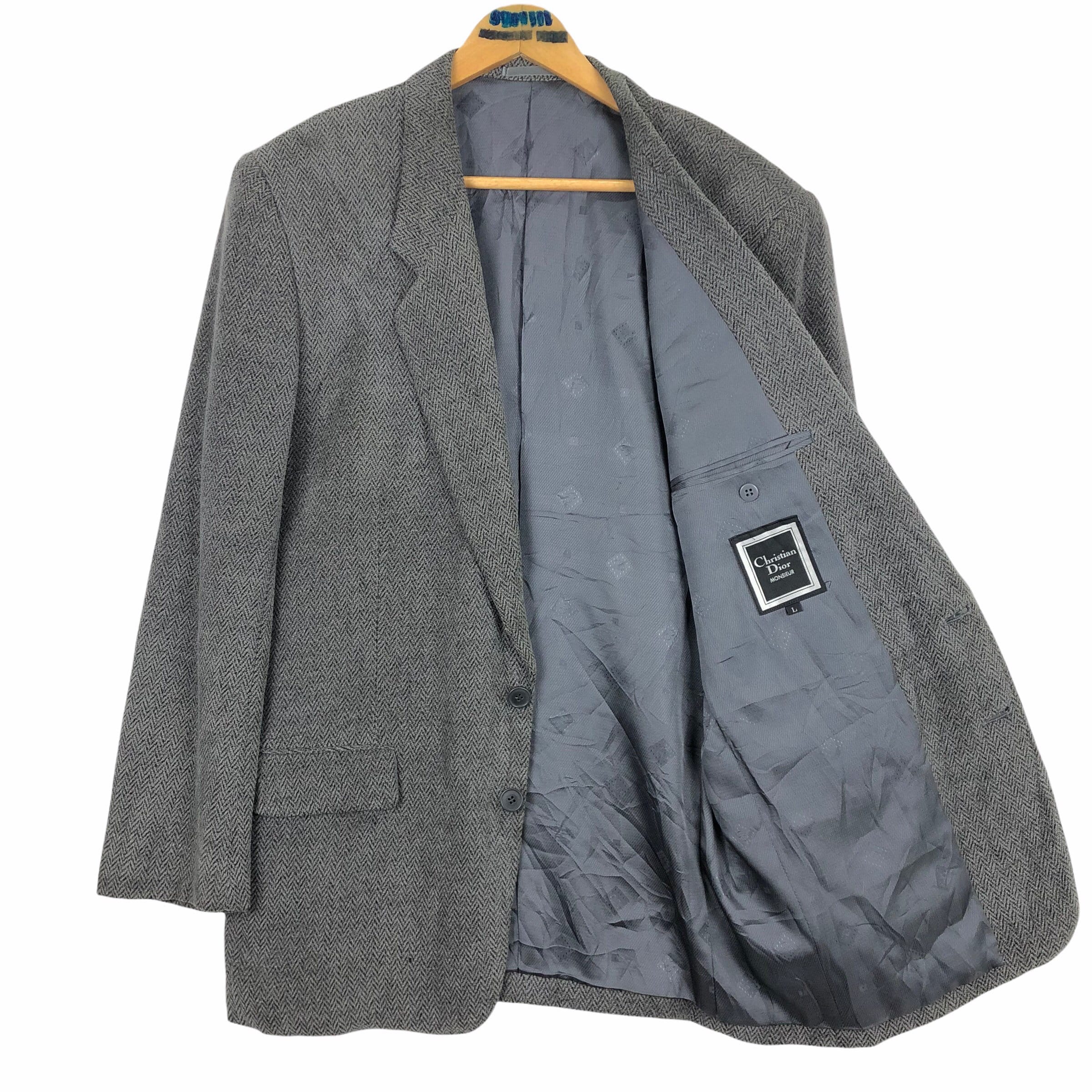 Vintage Christian Dior Monsieur Wool Blazer Single Breasted Vintage Christian Dior Monsieur Wool Blazer Single Breasted