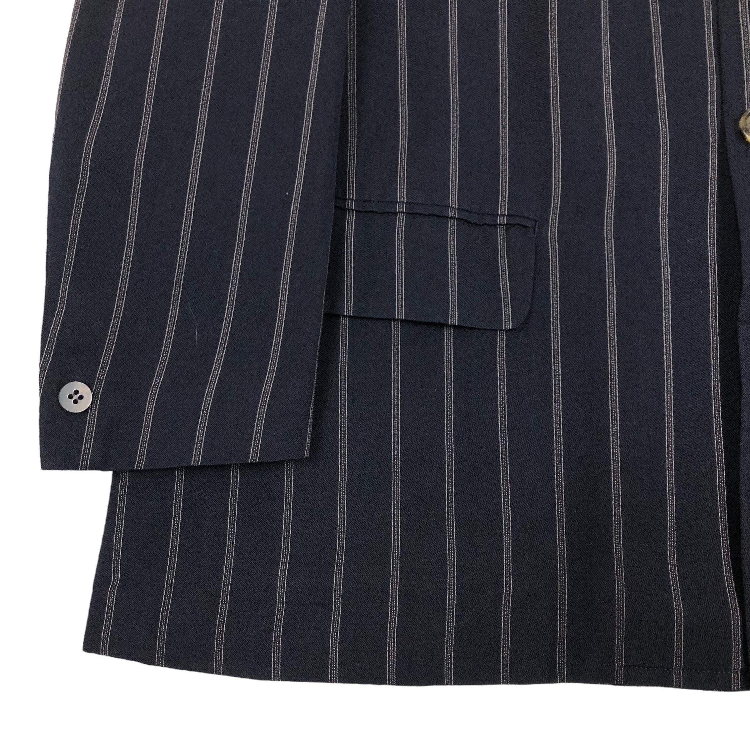Vintage 90s Tricot Comme Des Garcons Wool Blazer - Striped Jacket