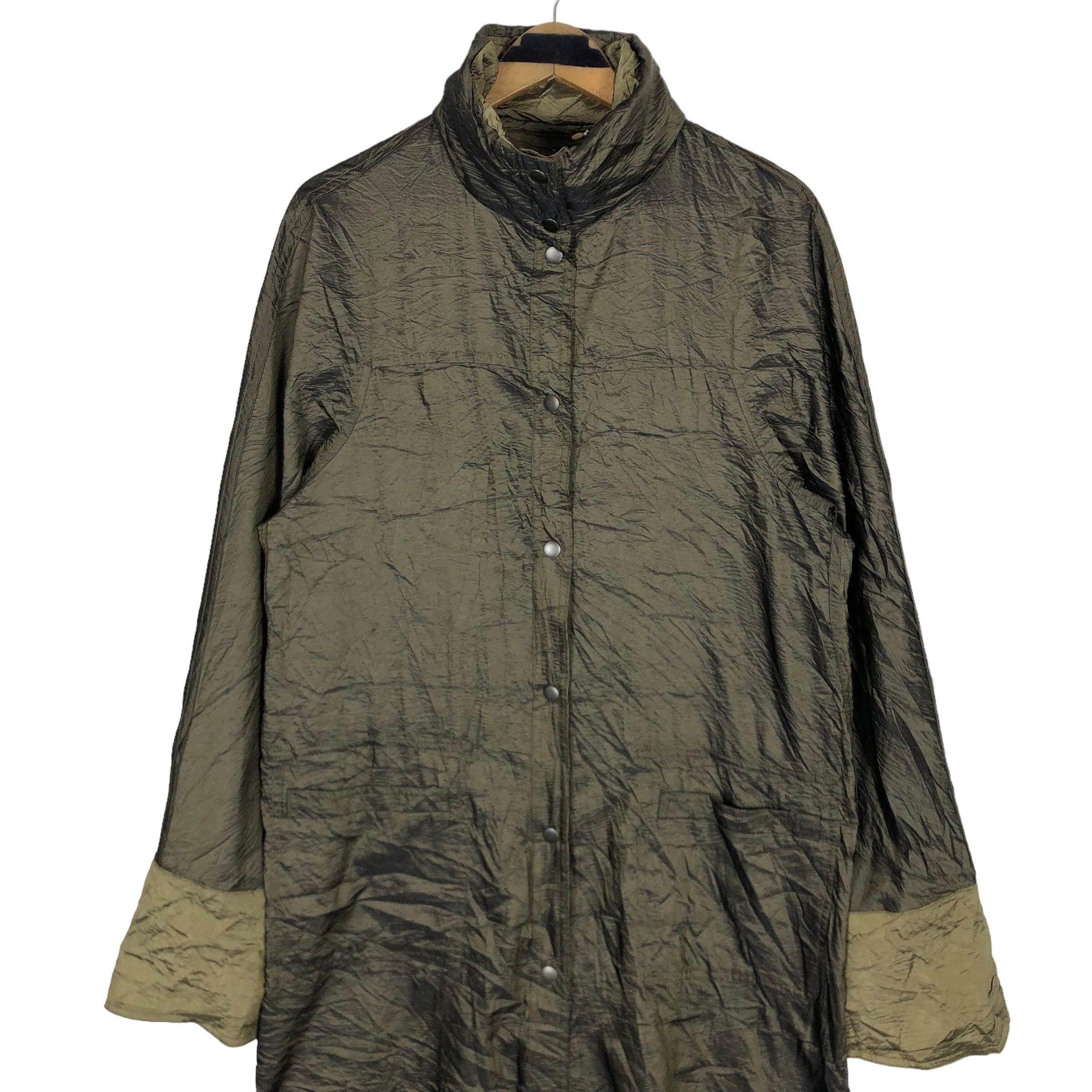 Mycra Pac One リバーシブルレインコート：オリーブグリーン ナイロン