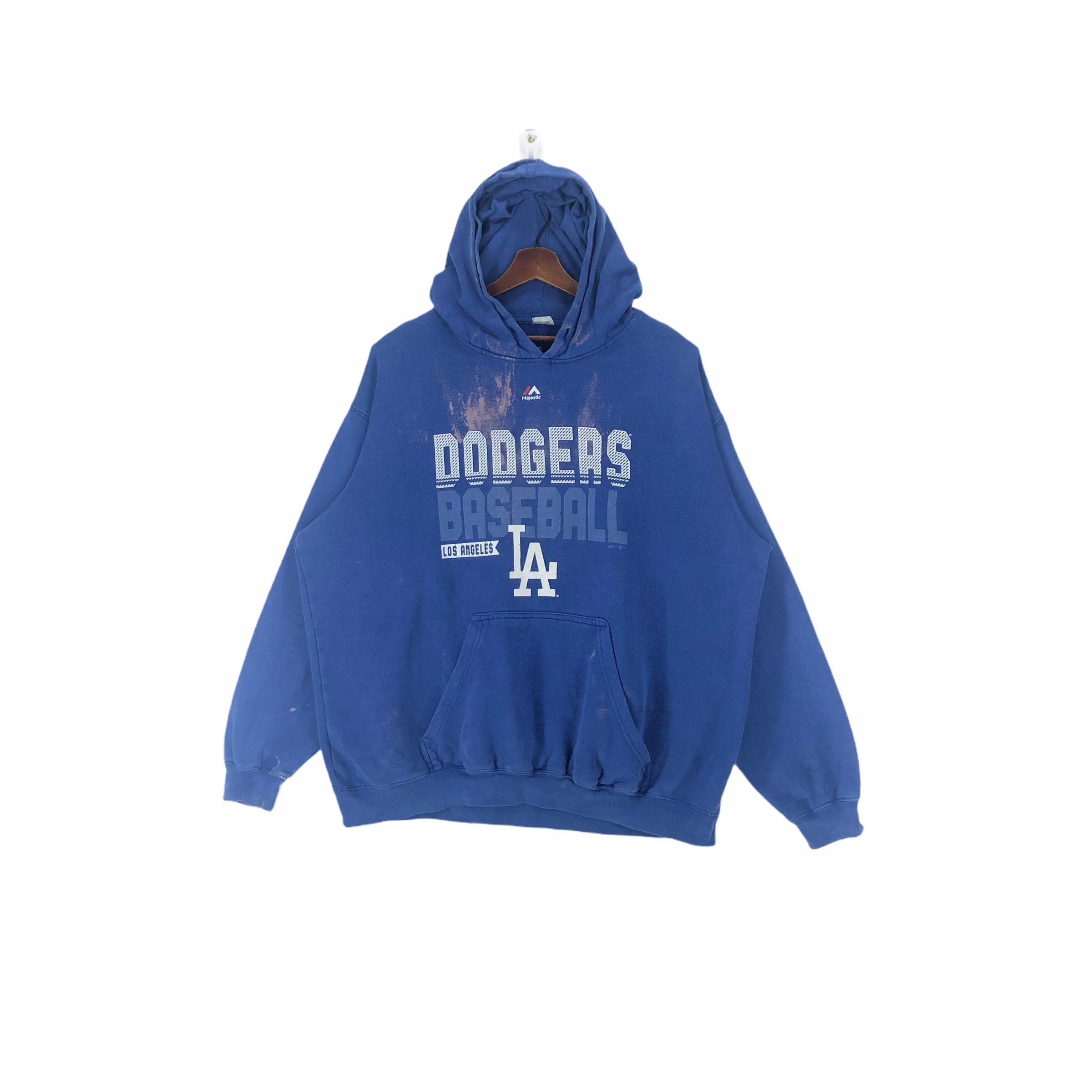 Vintage LA Dodgers Sweater Hoodie Sz M USA MLB Dodgers Official Baseball Blue