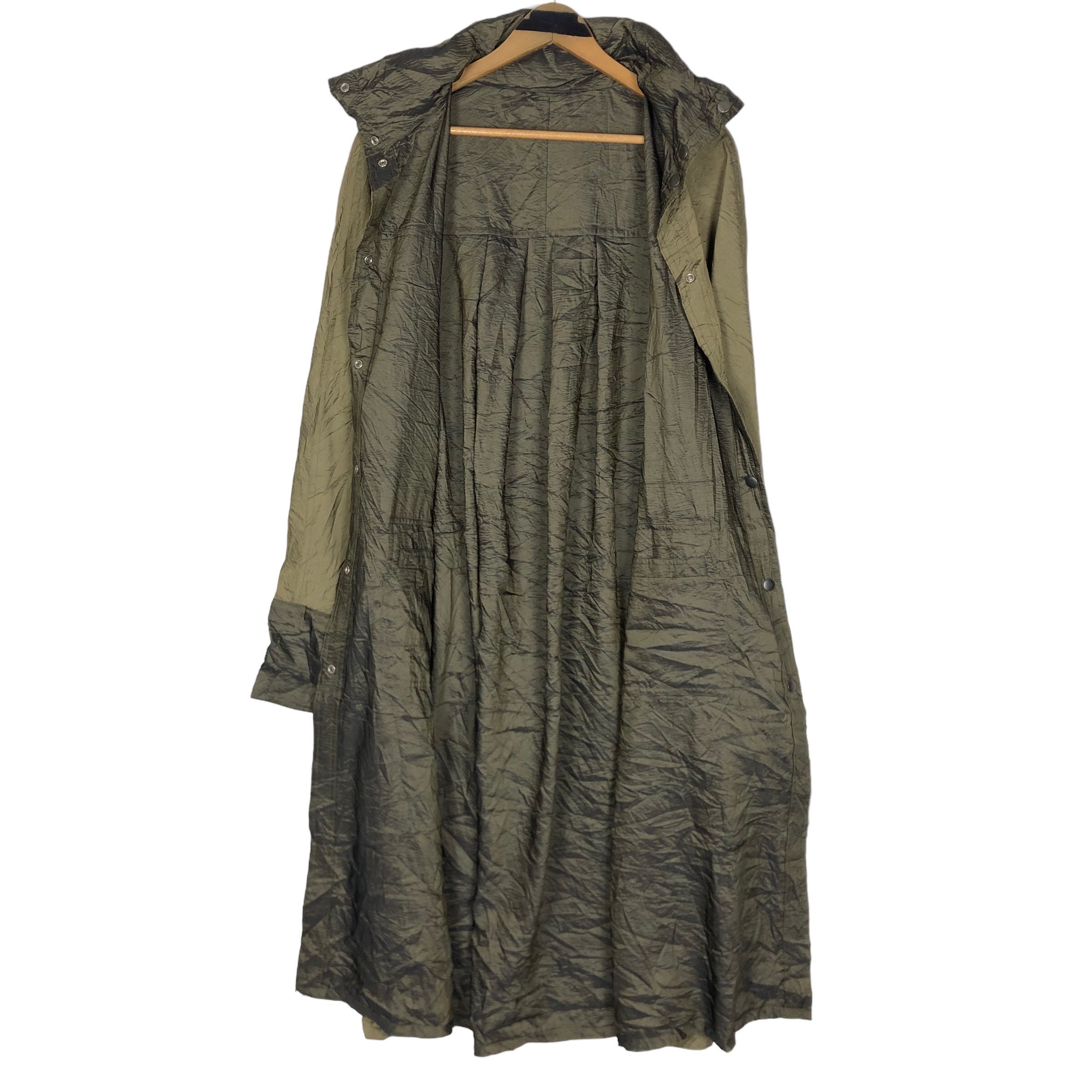 Mycra Pac One リバーシブルレインコート：オリーブグリーン ナイロン