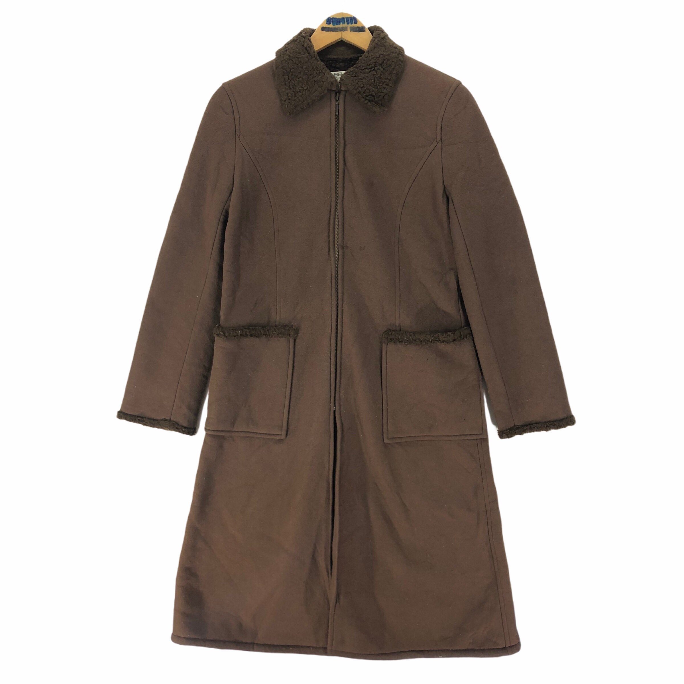 Vintage Balenciaga Paris Trench Coat Polyester Acrylic Zip up