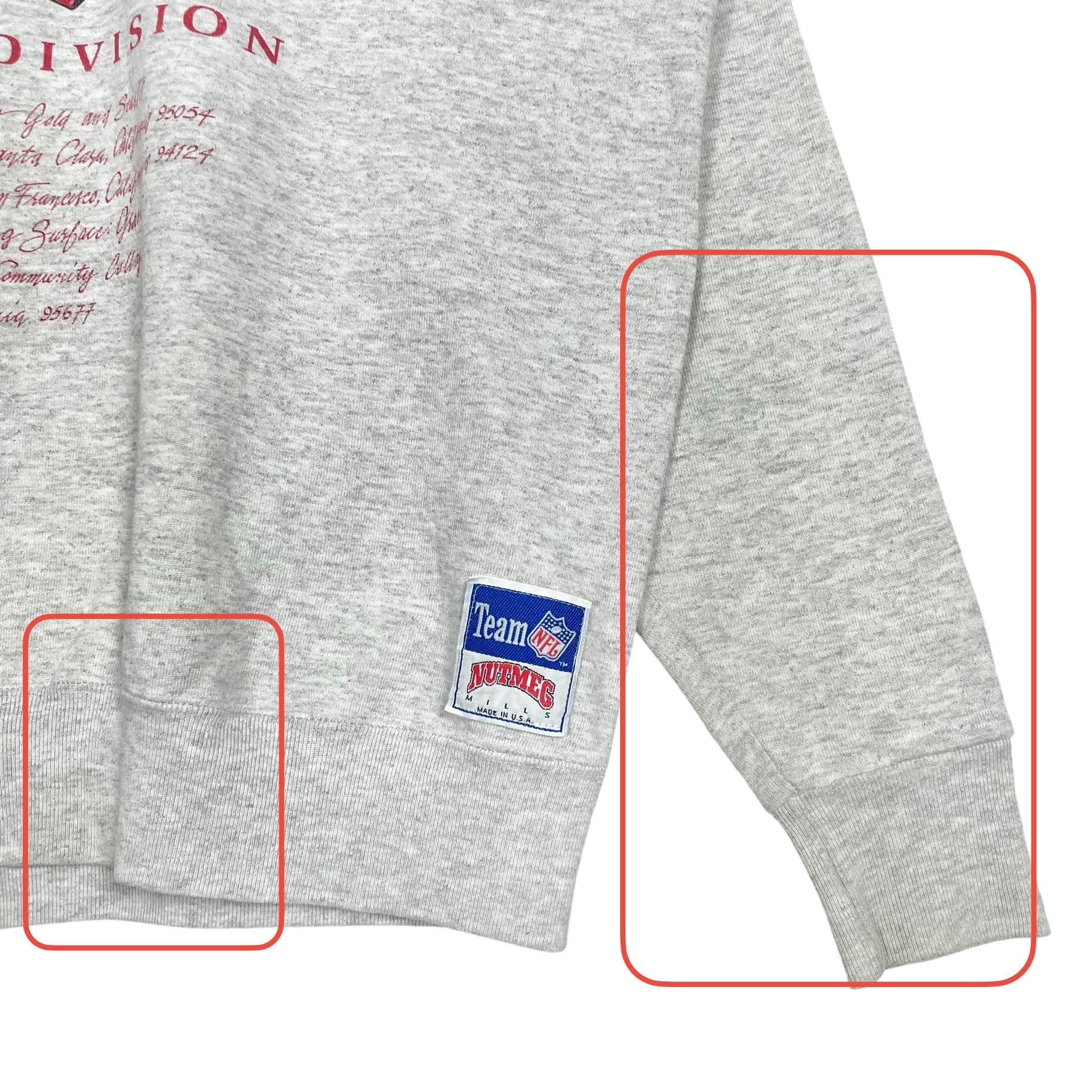 Vintage 90s San Francisco 49ers Sweatshirt: Nutmeg Mills Big Logo