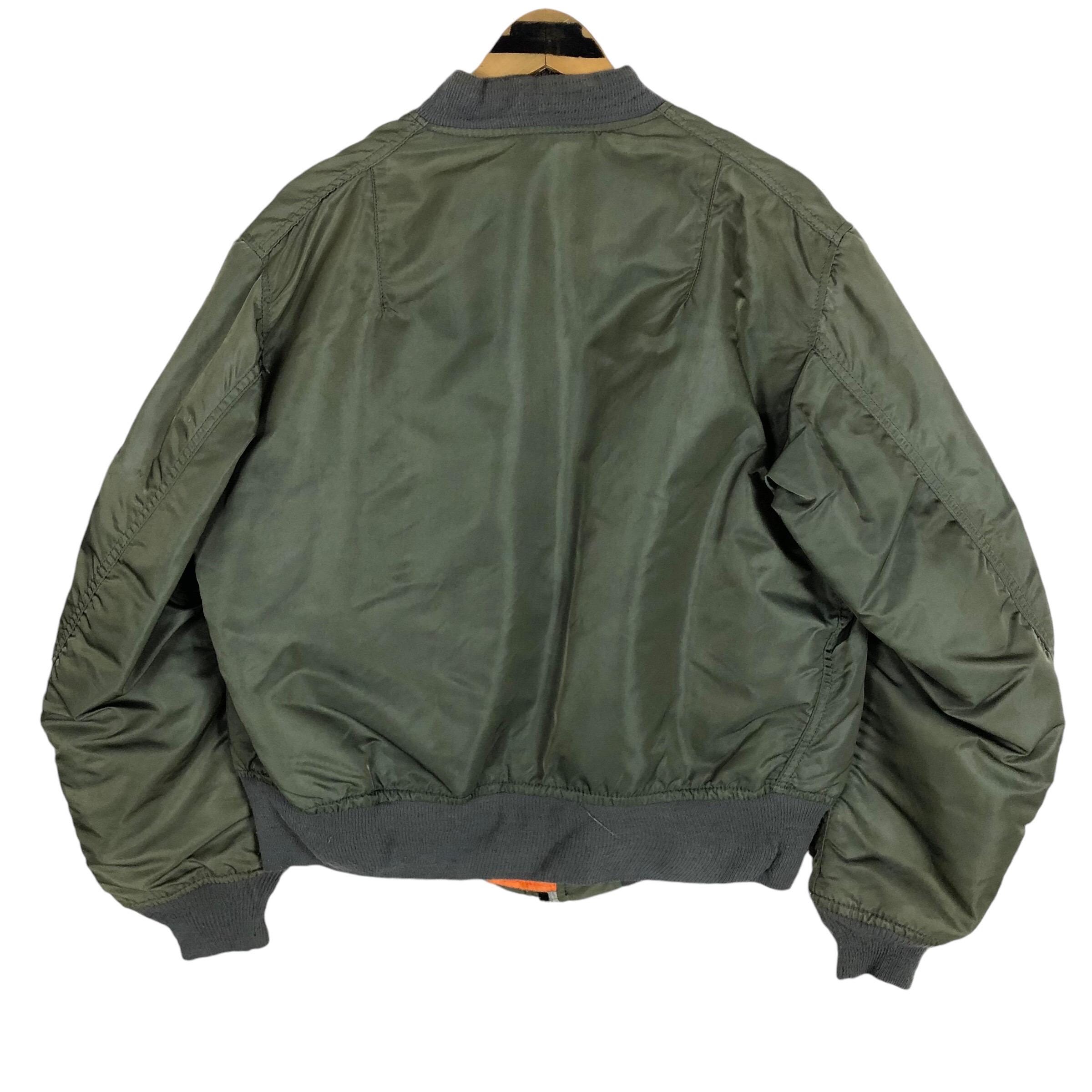 Vintage 90s Alpha Industries MA-1 Bomber Jacket - Reversible