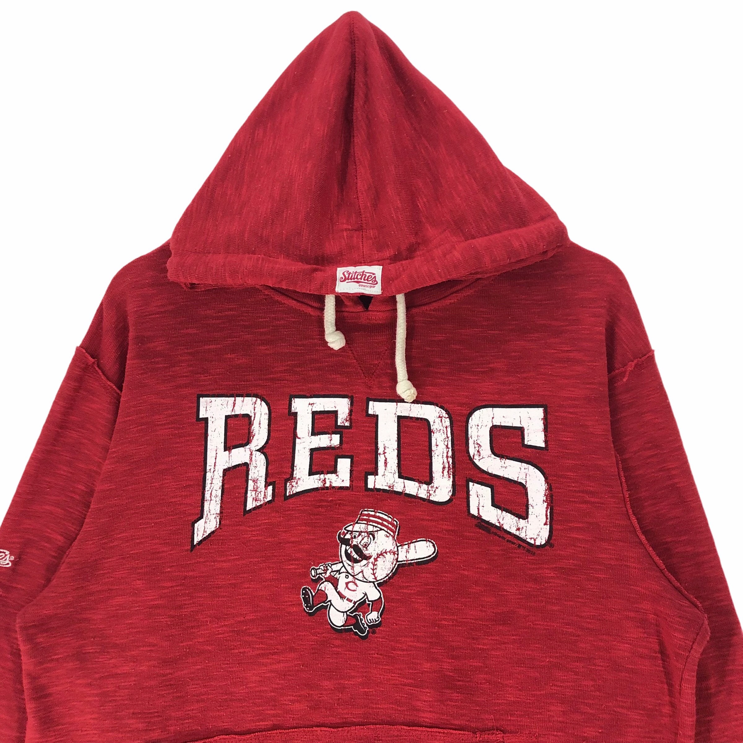 Vintage Cincinnati Reds Hoodie Stitches Athletic Gear Official 
