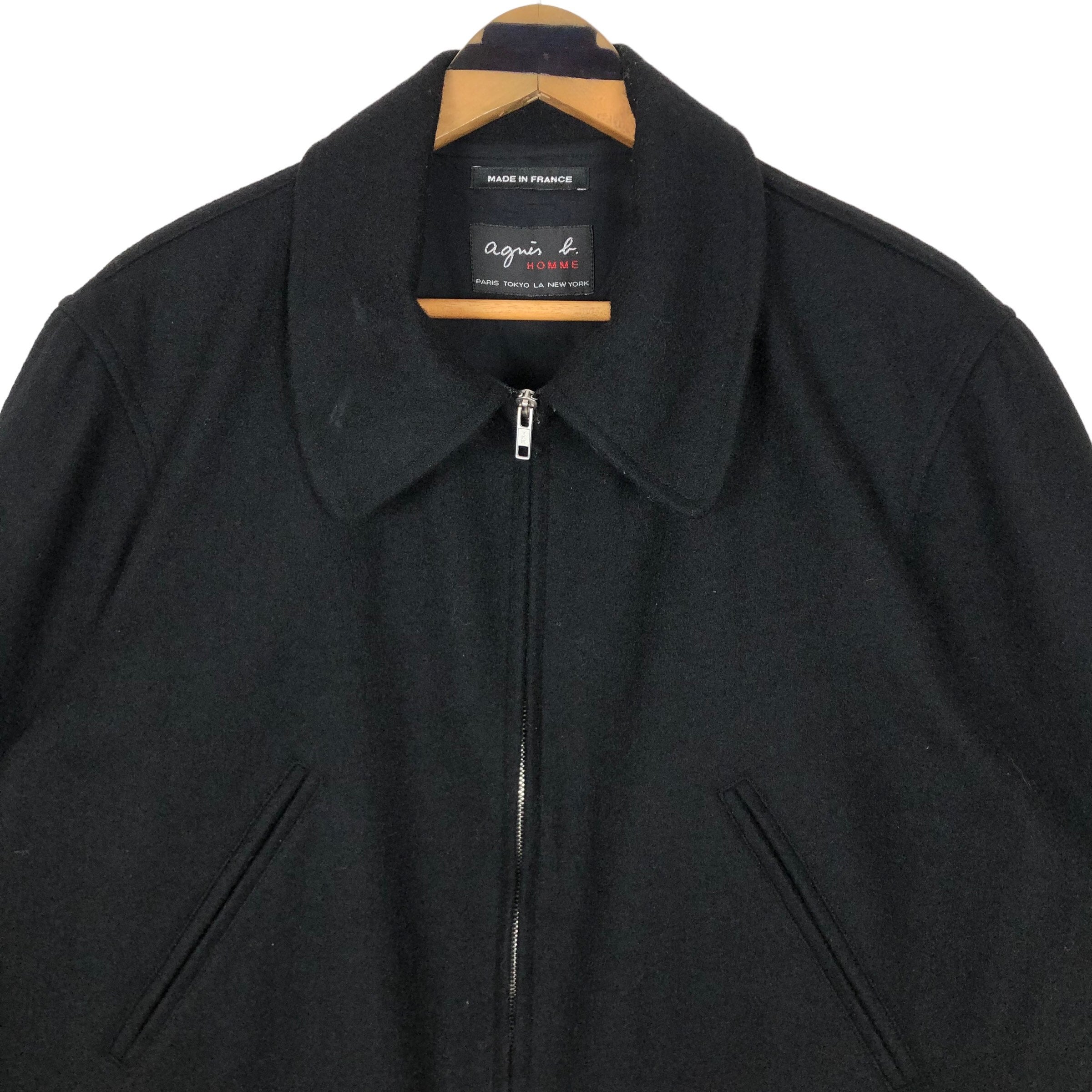 Vintage Agnes B Homme Paris Wool Parka Full Zip Jacket Made Vintage Agnes B Homme Paris Wool Parka Full Zip Jacket Made