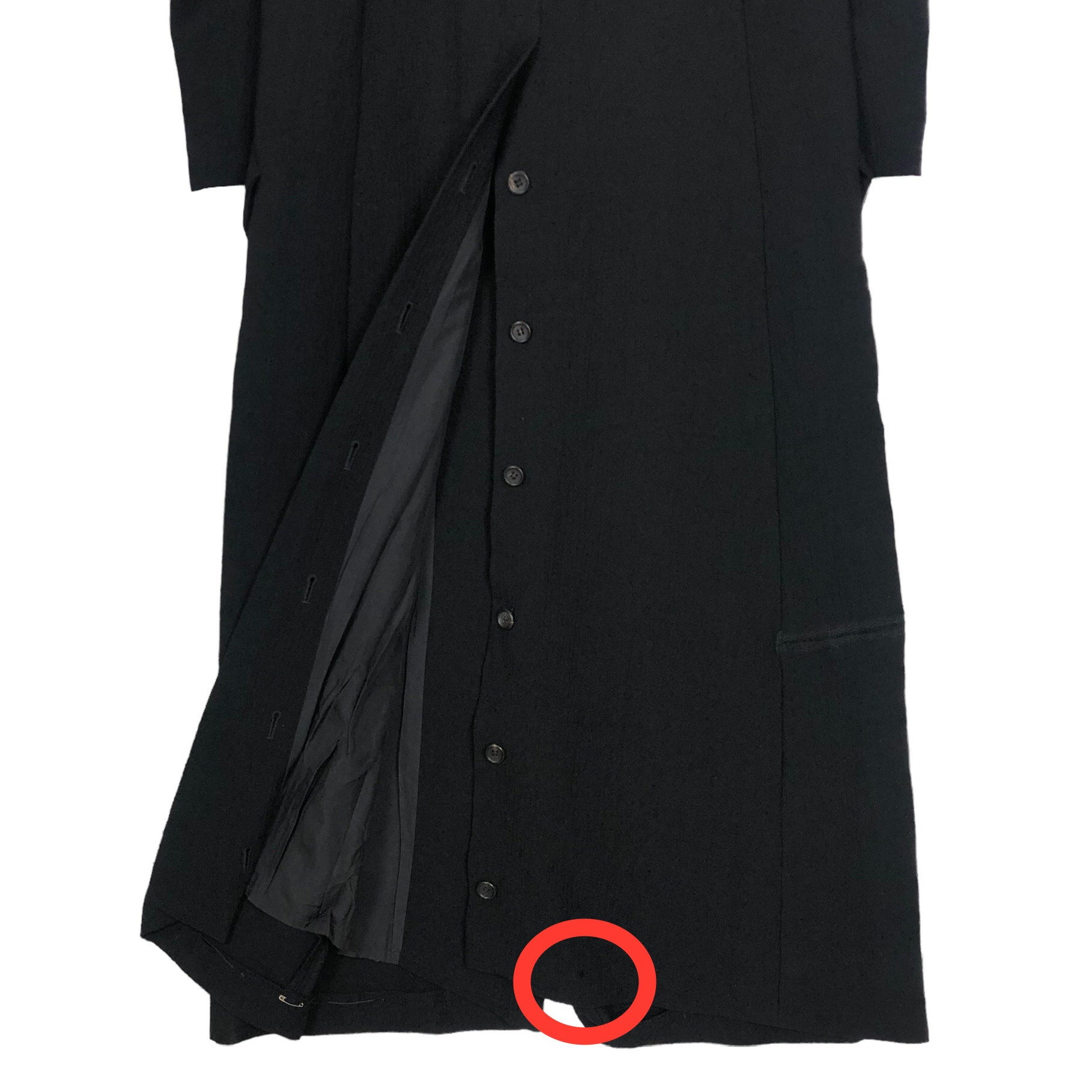 Vintage 90s Archive Y's Yohji Yamamoto Wool Overcoat: Japanese