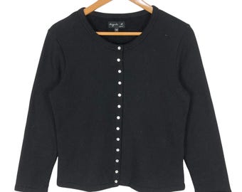 Vintage Agnes B. Snap Buttons Short Cardigan Made in Japan - Etsy