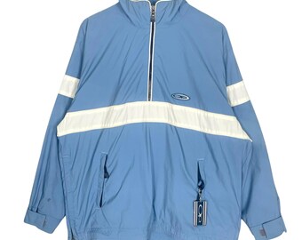 Vintage 90s Ocean Pacific Anorak Jacket: Embroidered Logo, Light