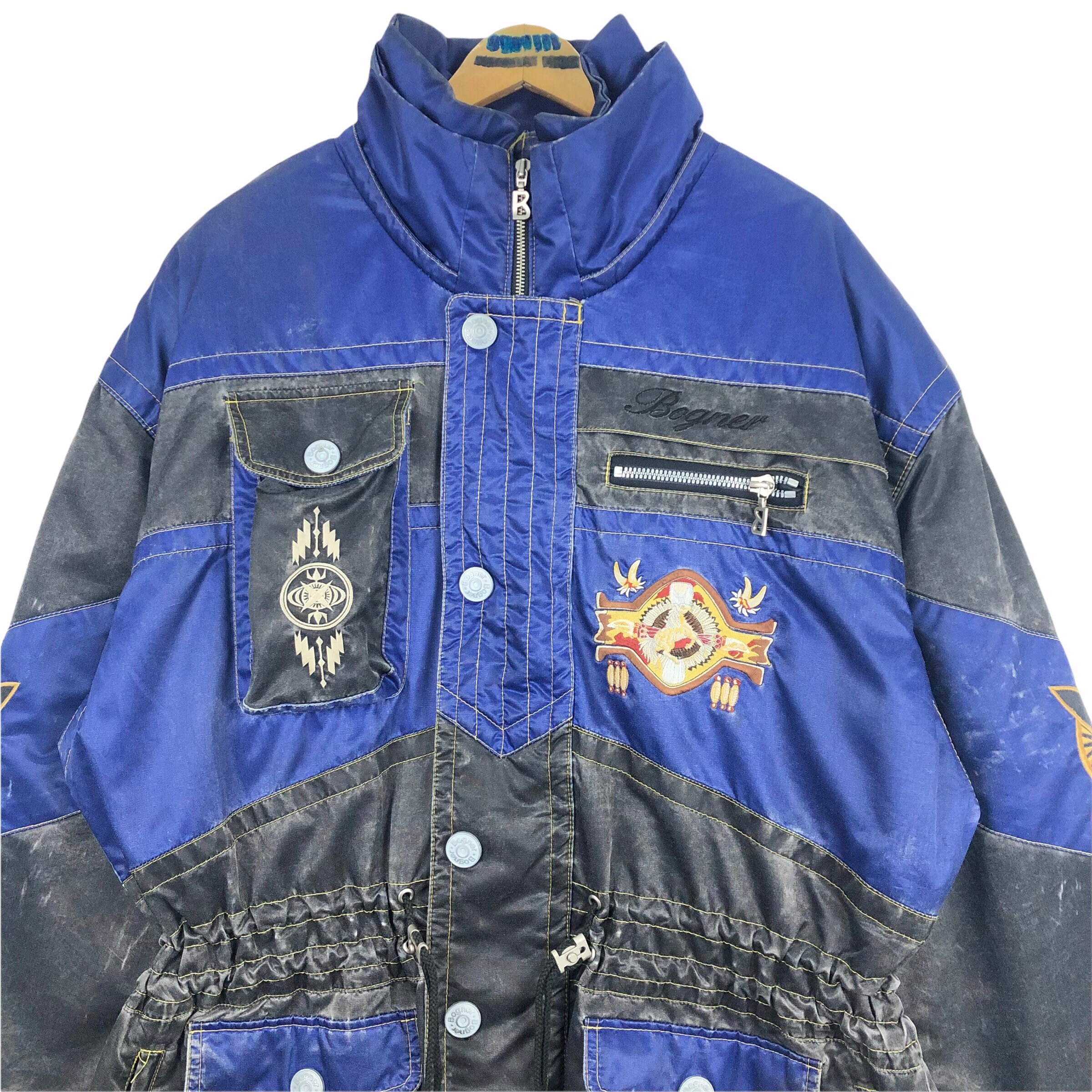 Vintage 80s 90s Bogner Winter Ski Jacket Oversized Embroidery