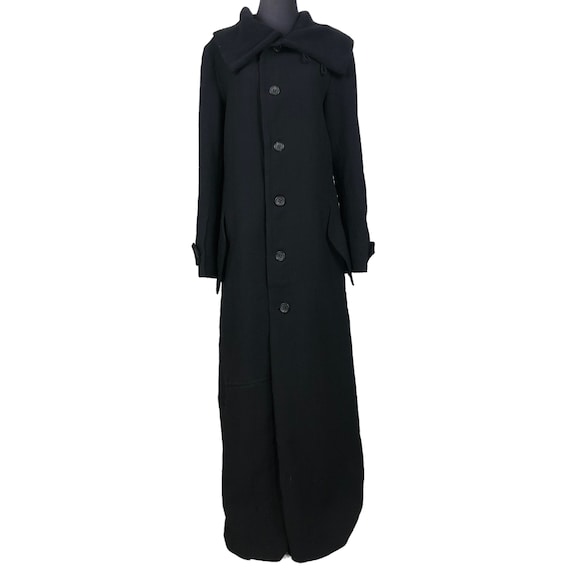 Vintage 90s Archive Y's Yohji Yamamoto Wool Overcoat: Japanese