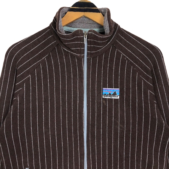 Vintage 2006 Patagonia Knitted Track Top: Striped Full Zip Jacket