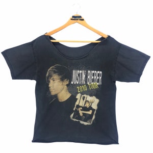Vintage Justin Bieber 2010 World Tour Cropped Tee - Etsy