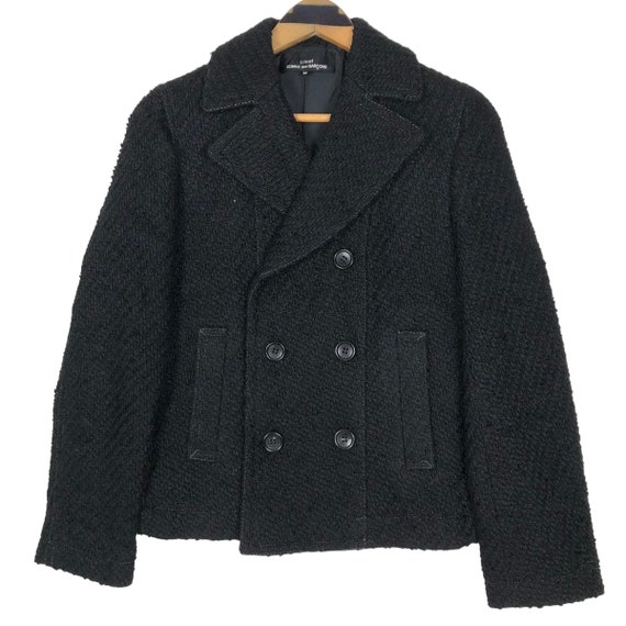 Vintage Tricot Comme Des Garcons Wool Tweed Peacoat - 2005AW