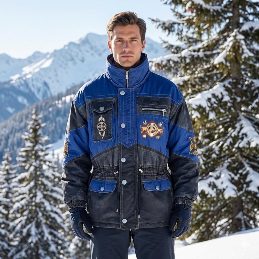 Vintage 80s 90s Bogner Winter Ski Jacket Oversized Embroidery