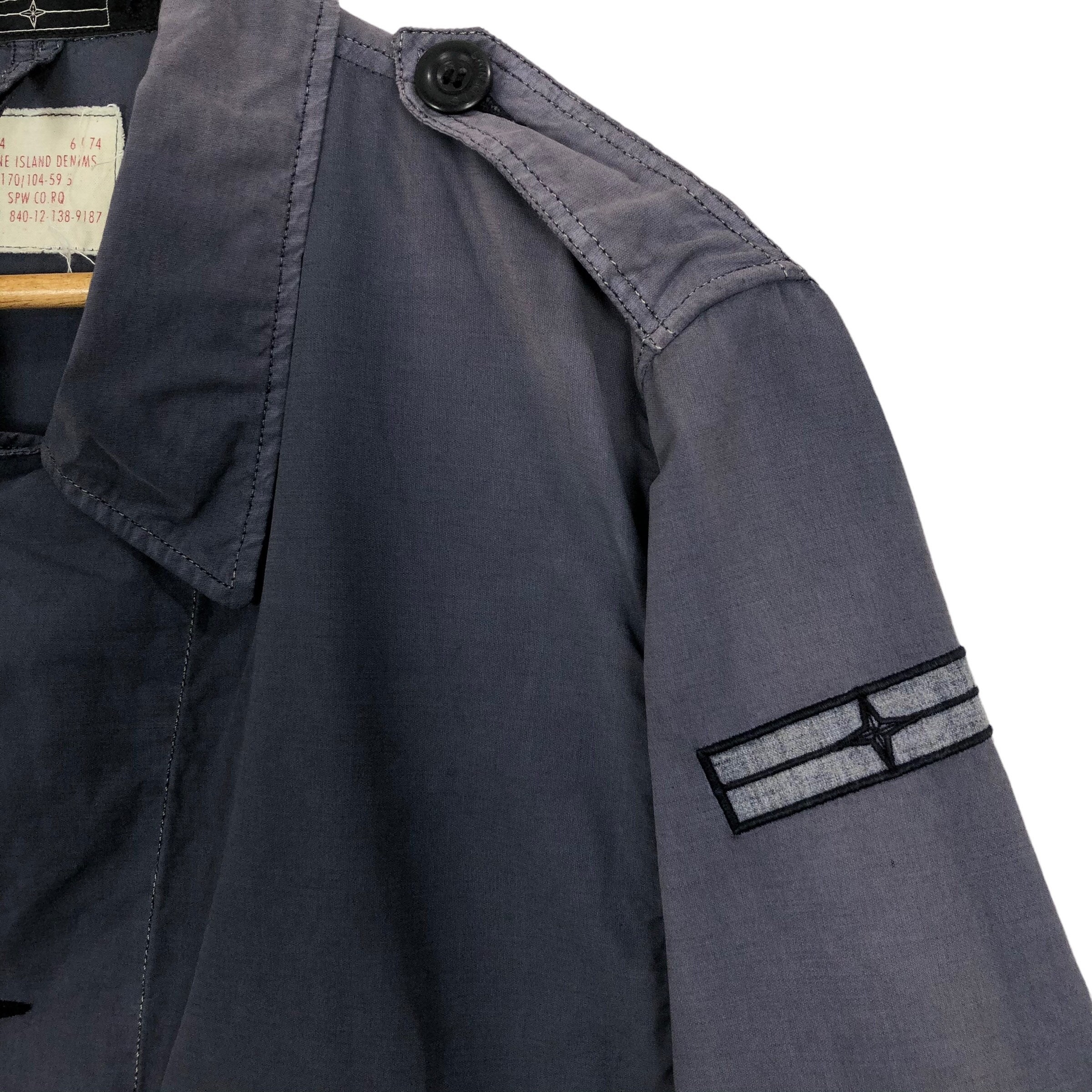 Vintage 90s Stone Island Denims Cotton Jacket Button up Made Vintage 90s Stone Island Denims Cotton Jacket Button up Made