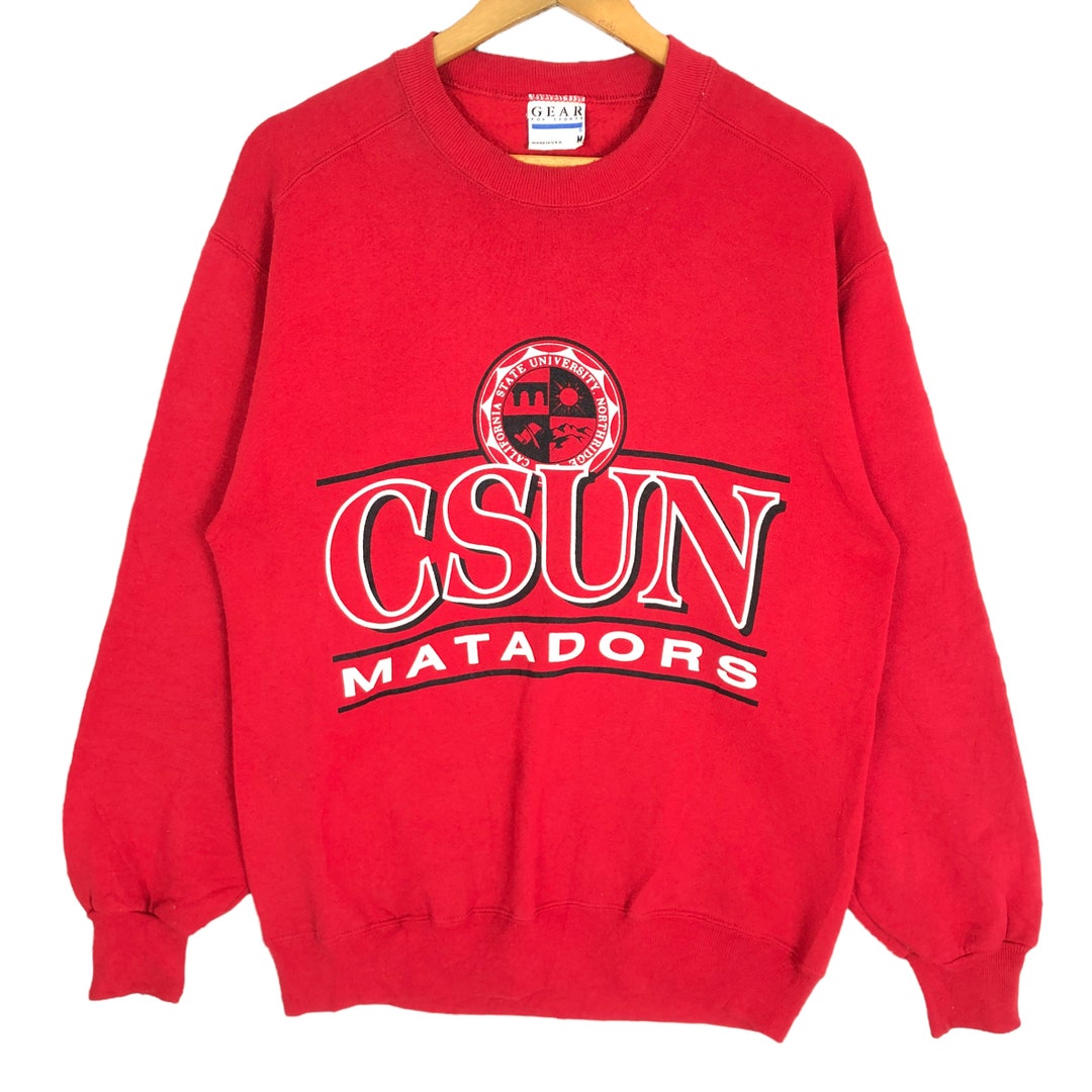 Vintage 90s California State University Northridge CSUN Matadors Crewneck Sweatshirt Pullover Sweater Big Logo Collegiate Streetwear Size S Etsy