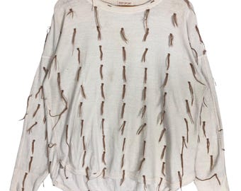 Bluza z okrągłym dekoltem Issey Sport Issey Miyake w stylu vintage z lat 80., japońska marka, projektant, wyprodukowano w Japonii, odzież uliczna, rozmiar L