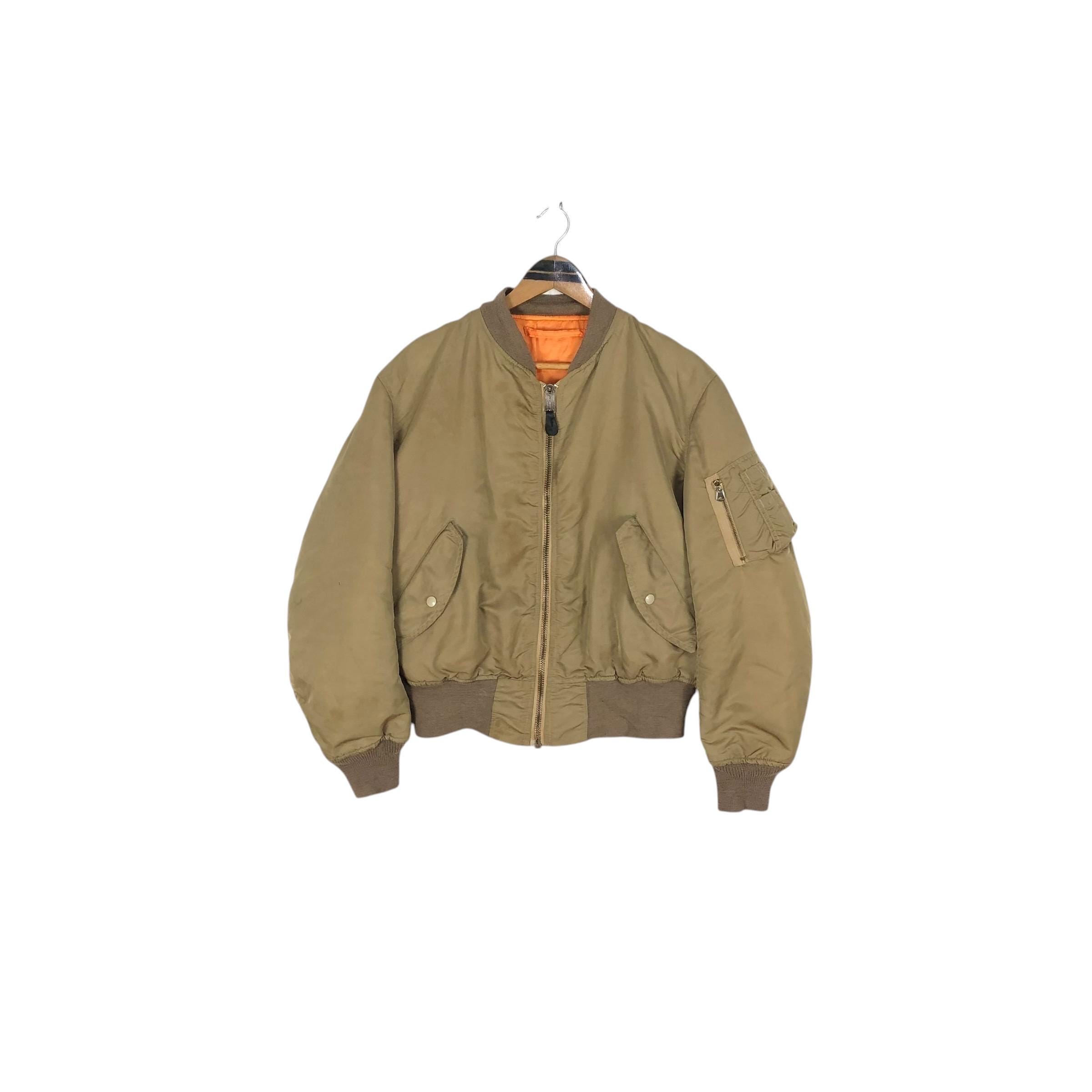 Vintage 90s Greenbrier Industries MA-1 Flight Jacket Zip up Dead