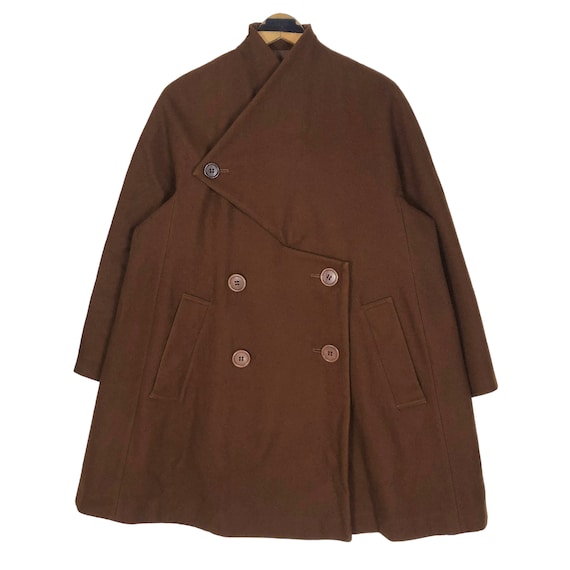 Vintage Y's Yohji Yamamoto Wool Trench Coat: Oversized Double