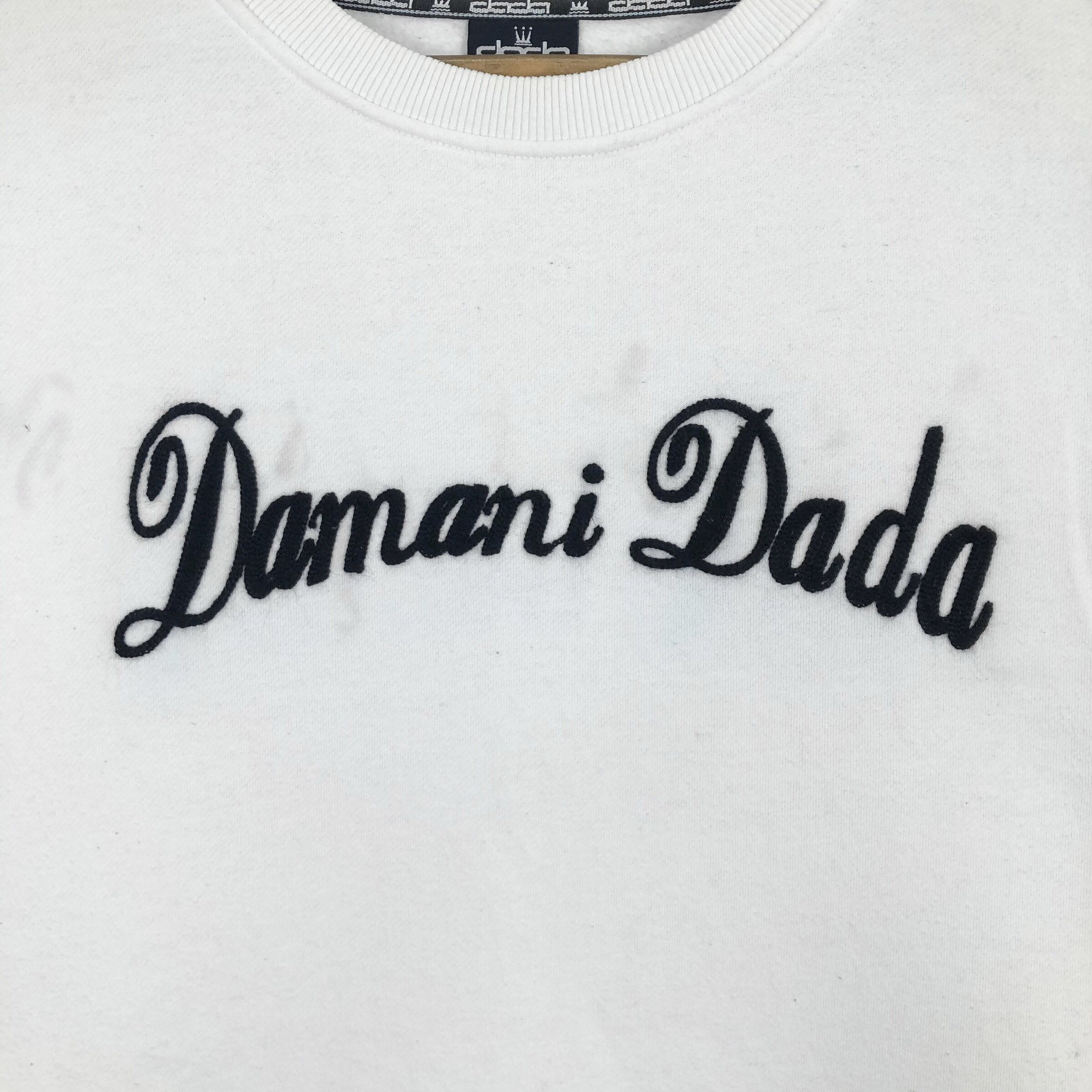 Vintage Damani Dada Embroidered Logo Sweatshirt - Oversized Hip