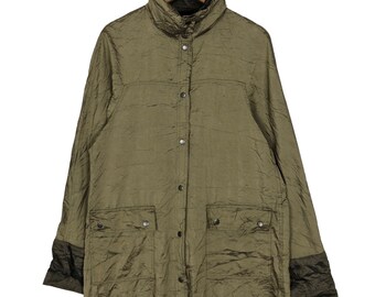 Mycra Pac One リバーシブルレインコート：オリーブグリーン ナイロン