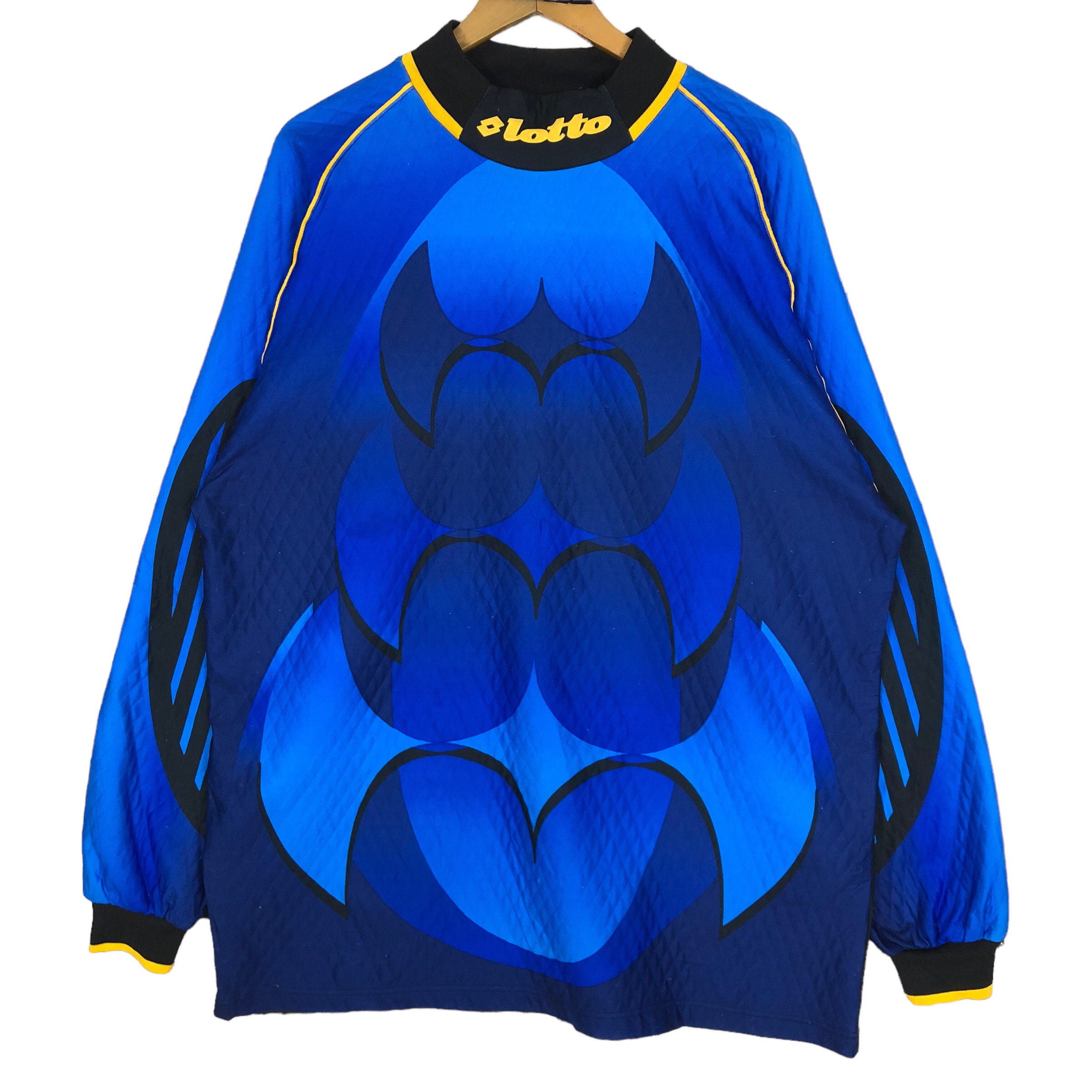 Vintage Lotto Calcio Italia Turtleneck Goalkeeper Jersey Elbow