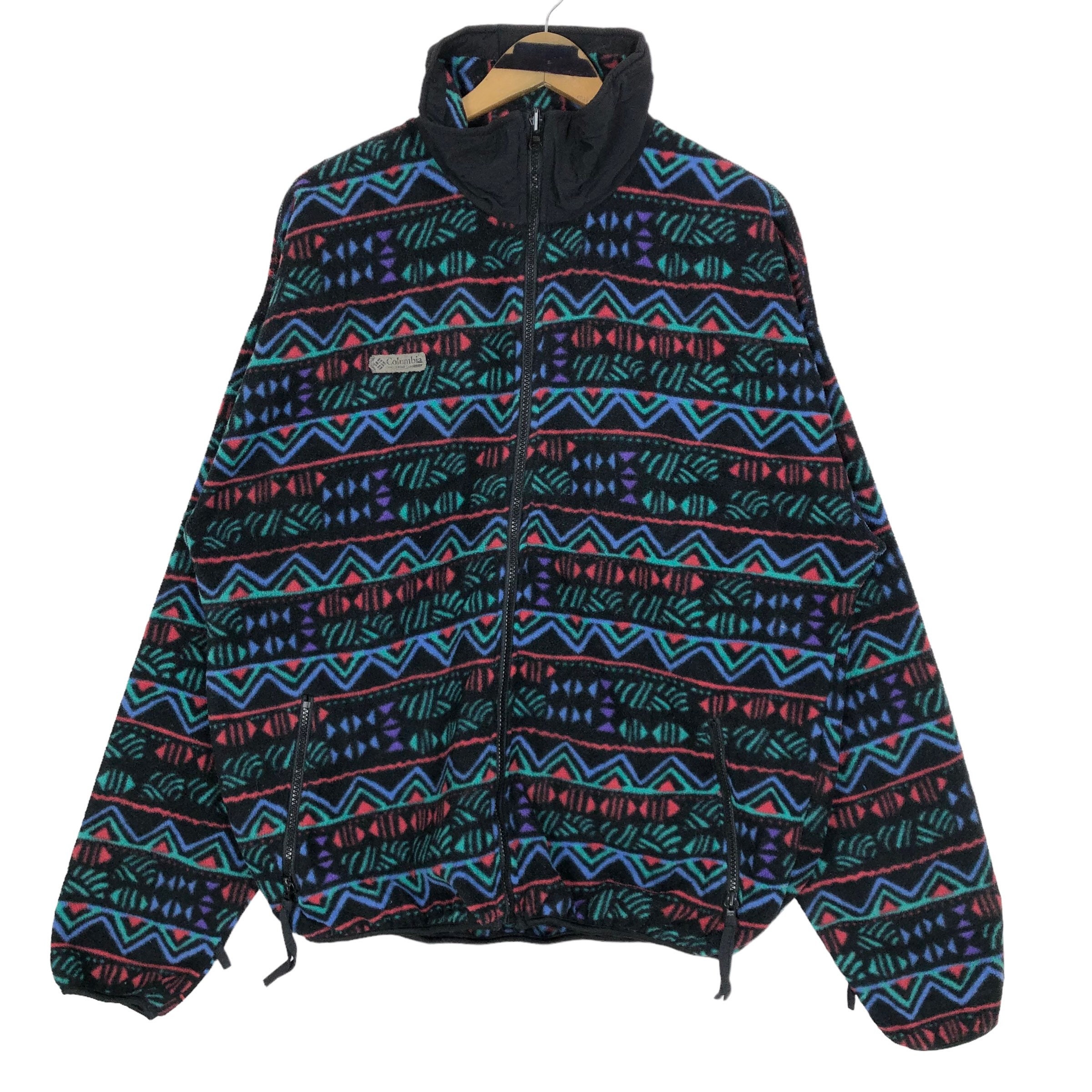 Vintage 90s Columbia Sportswear Company Mock Neck Fleece Sweater