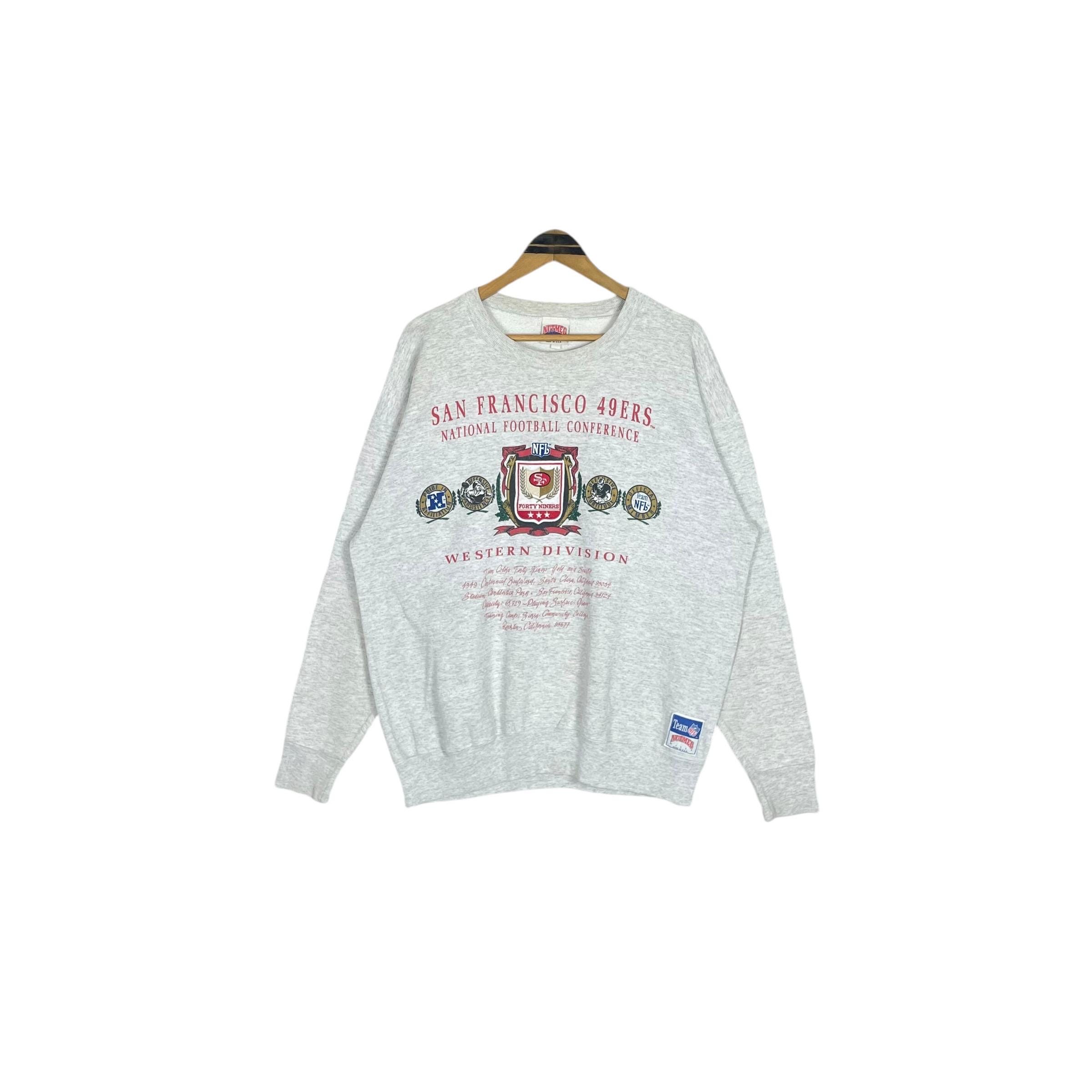 Vintage 90s San Francisco 49ers Sweatshirt: Nutmeg Mills Big Logo