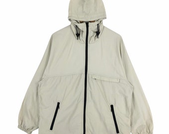 Vintage LL Bean Windbreaker Jacket Hoodie Raincoat Full Zip Zip Up Nylon Streetwear Size M