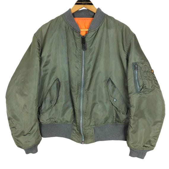 Vintage 90s Alpha Industries MA-1 Bomber Jacket - Reversible