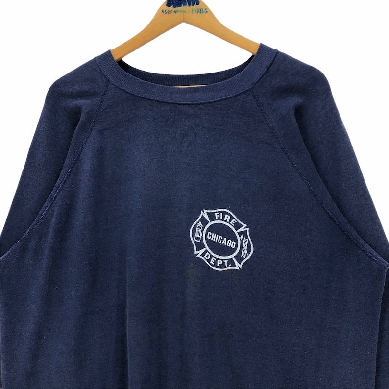 Vintage Chicago Fire Department Hanes Crewneck Sweatshirt Pullover Oversized Size XL