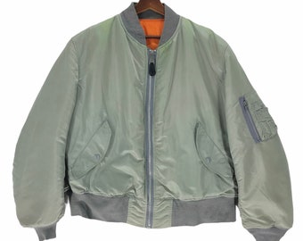 Vintage Alpha Industries MA-1 Flight Jacket Bomber Jacket - Etsy Vintage Alpha Industries MA-1 Flight Jacket Bomber Jacket - Etsy