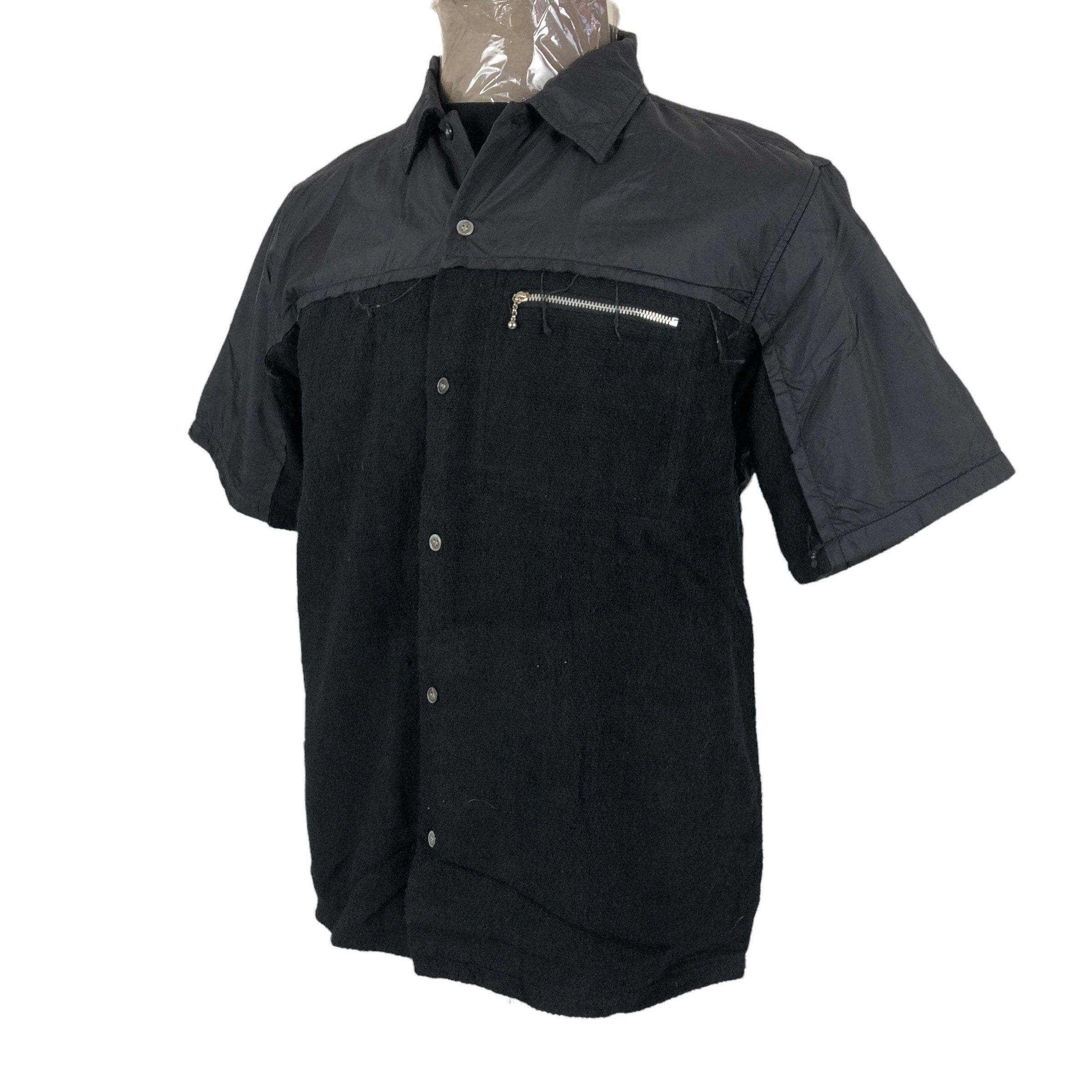 UNDERCOVER 04SS FRAGMENT 切り替えシャツ Undercover X Fragment Design SS04 Short Sleeve Fleece Button up