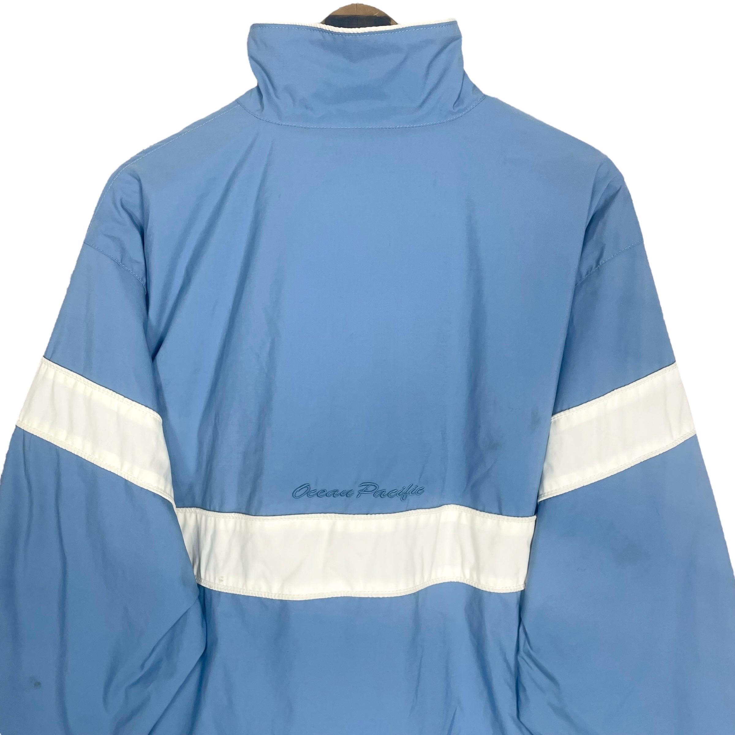 「vintage」 90s オーシャンパシフィック オフセット ブルゾン Vintage 90s Ocean Pacific Anorak Jacket: Embroidered Logo