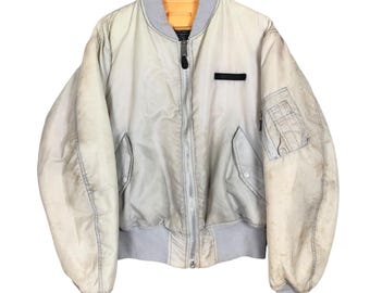Vintage 90s Avirex USA MA-1 Bomber Jacket: Embroidered Flight