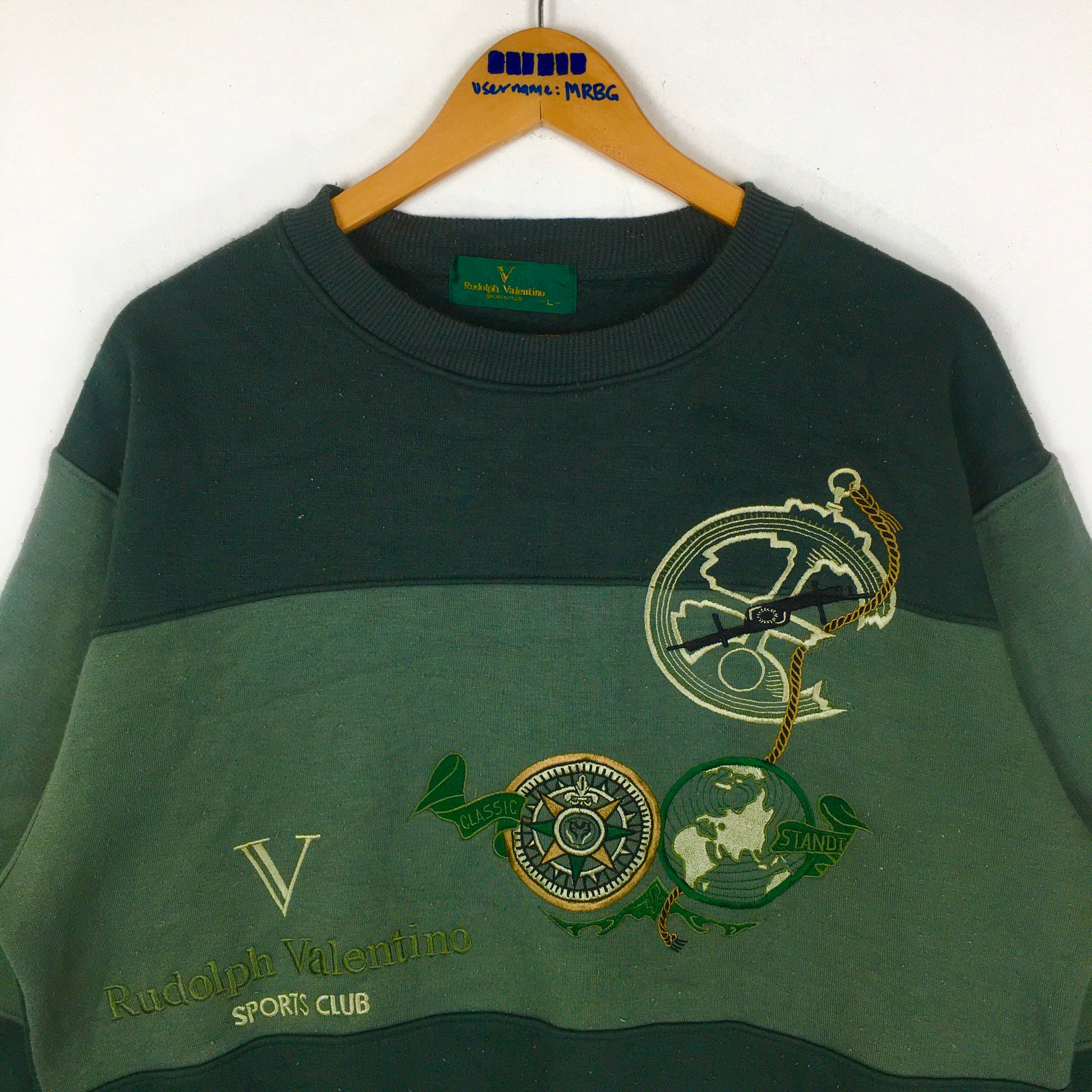 Forespørgsel service Andrew Halliday Vintage 90s Rudolph Valentino Sports Club Sweatshirt - Etsy