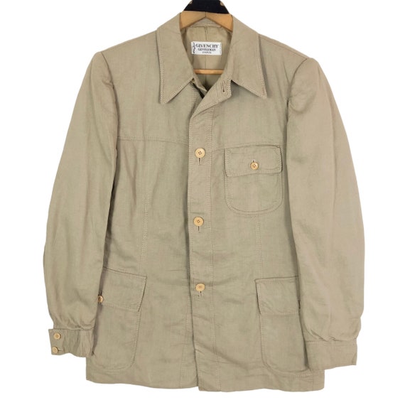 Vintage 70s Givenchy Gentlemen Paris Light Jacket Cotton Button up Field Jacket French Designer Made in Italy Luxury Size 50 Etsy Canada