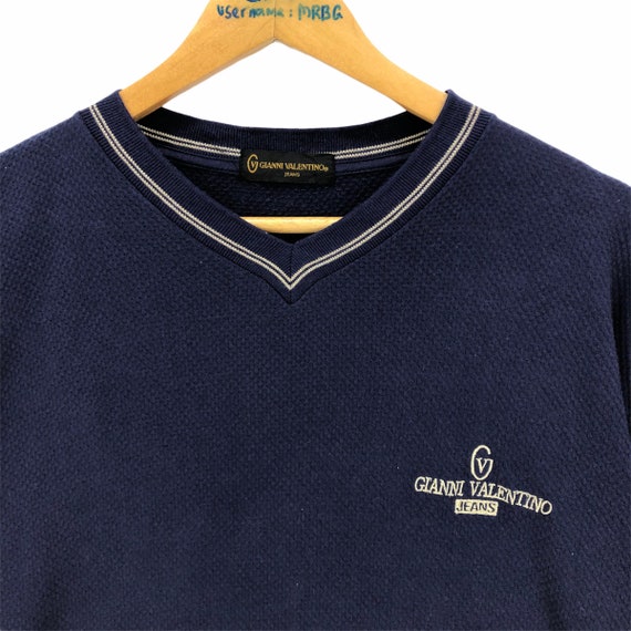 ヴィンテージ ジャンニ ヴァレンティノ ジーンズ Vネック Tシャツ 