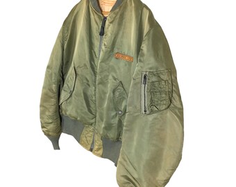 Vintage Avirex USA MA-1 Bomber Jacket: 90s Military Reversible
